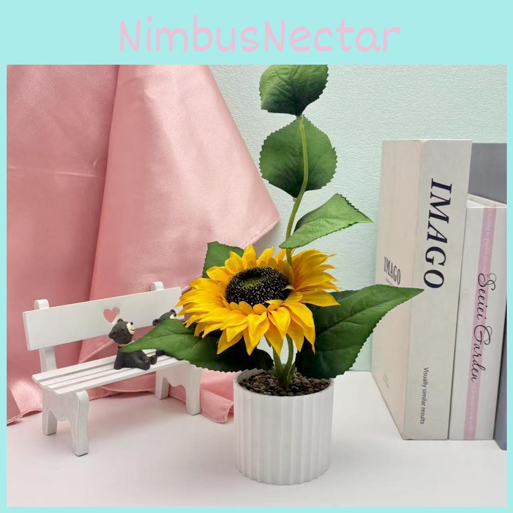 Sunflower Green Simulated Plant Bonsai For Indoor And Outdoor Decoration