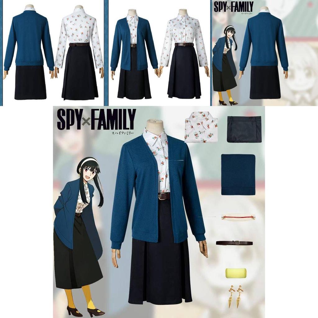 Spy×family Yor Forger Women Cosplay Set Alluring Polyester Dress For Christmas Party