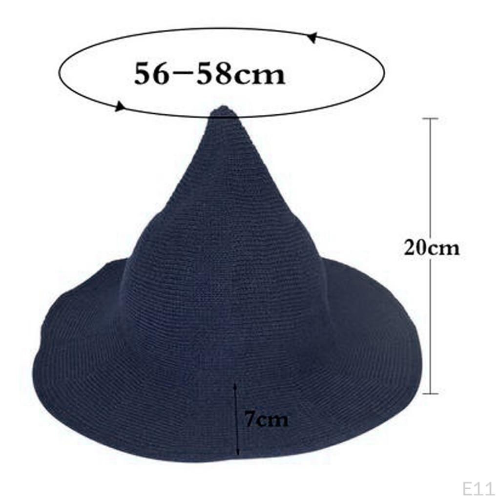 Hat Costume Sharp Wool Witch Hat, Pointed Felt Halloween Warm Autumn Winter Cap