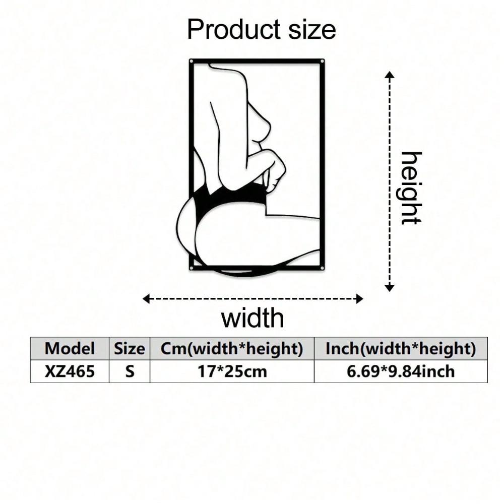 Modern Metal Wall Art Female Line Drawing Home Decor Abstract Contemporary