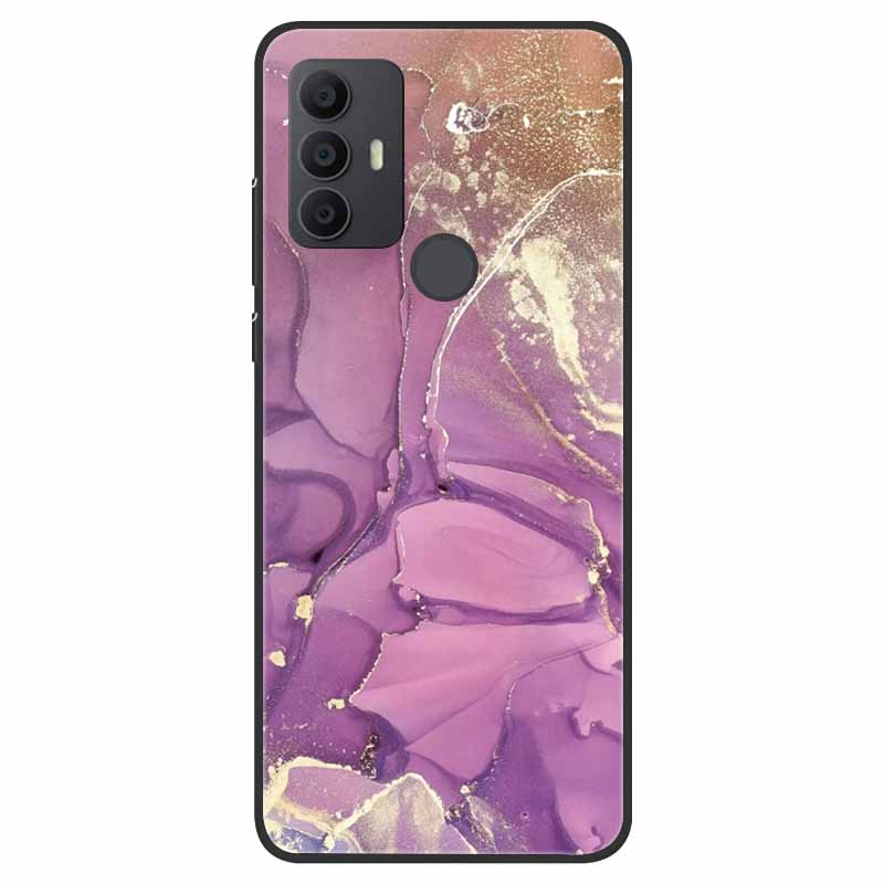 For TCL 30 SE Case Silicone Starry Space TPU Soft Back Cases For TCL 305 Cover Marble Painted for TCL 30SE TCL305 Fashion Bags