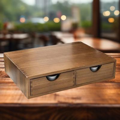 Organiseur de rangement pour sachets de thé avec tiroir, support en bois pour dosettes de café pour machine à café