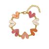 Europe and the United States Popular Multi-color Love Modeling Bracelet Sweet Personality Style Jewelry Valentine's Day Hot-selling