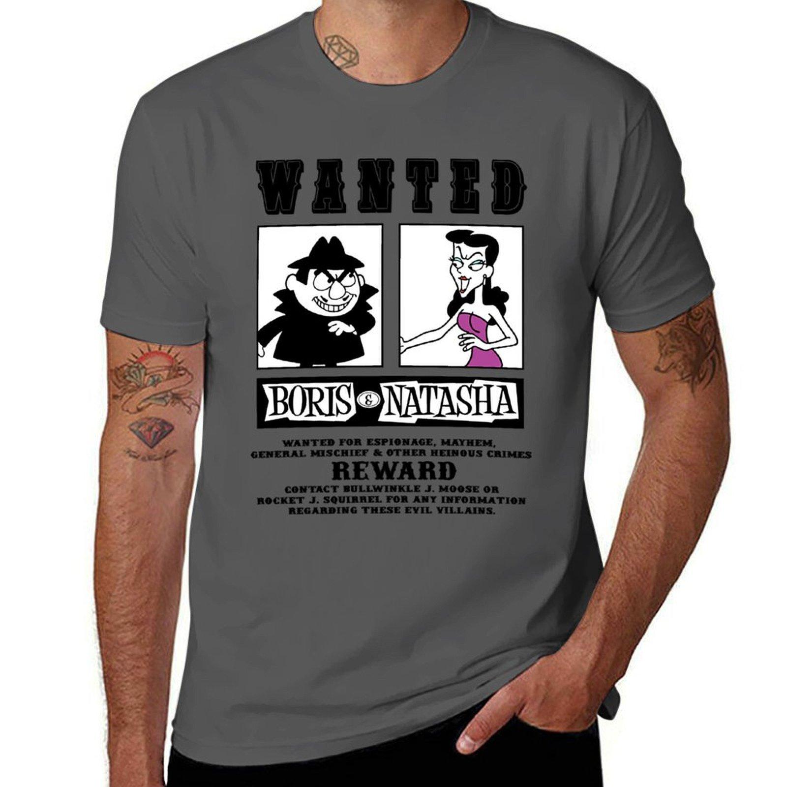 

Day Gifts For Boris Natasha Wanted Poster Gift Music Fans T-Shirt cotton t shirt pack T-Shirt 4XL