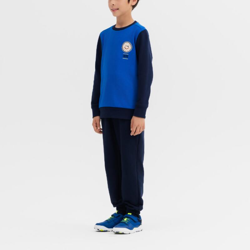 DECATHLON Sweatshirt 500 Series DOMYOS Soft Skin-Friendly Warm Fleece Jacket Ocean Blue Teen