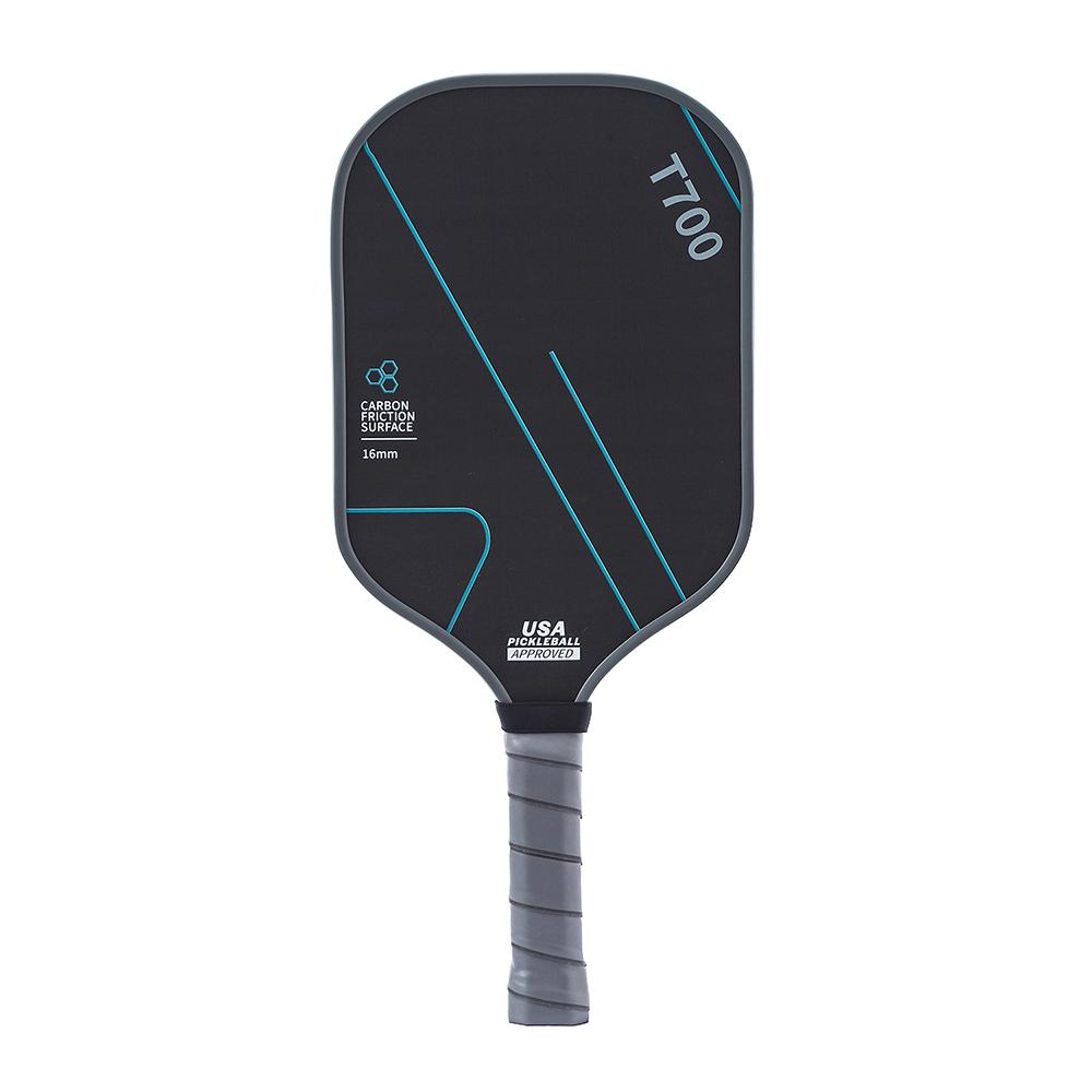 High Quality T700 Carbon Fiber Rectangle Pickleball Paddle 418mm 16mm PP Honeycomb Core 230g 40 Holes Edgeless Solid Pattern