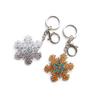 Personalized Acrylic Snowflake Charm Keychain Ornament for Women