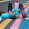 1 Pc 21.98 Oz/33.81 Oz Portable Sports and Fitness Travel Water Bottle, Gradient Plastic Bottle for Men and Women