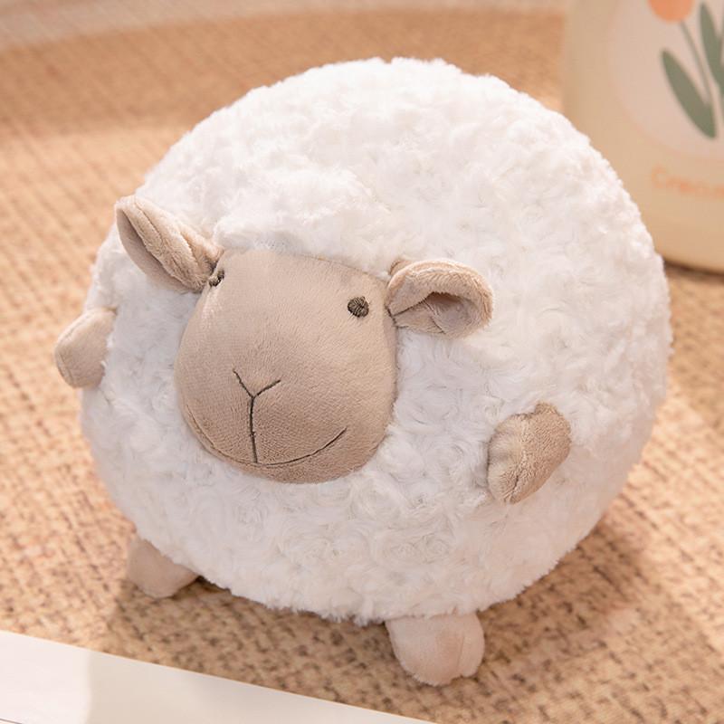 Round Ball Sheep Plush Toy Stuffed Animal Doll Bedroom Decoration Kids Gift