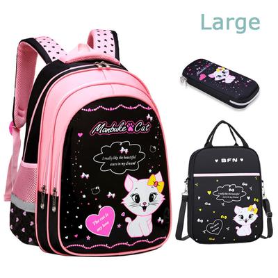 Princesa Gato Crianças Mochila Escolar Mochilas para Meninas Desenho Animado Criança Escola Mochilas Infantis Mochilas Infantis