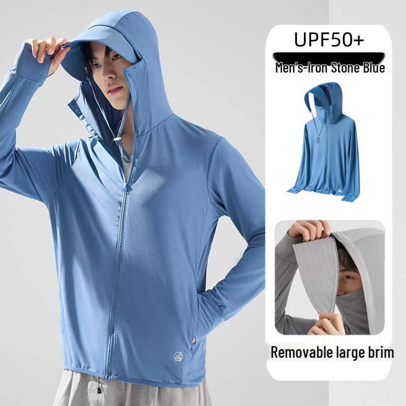 Unisex Outdoor UV Protection Clothing with Detachable Brim - UPF 50+ Breathable Summer Fishing Wear