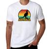 Retro Sunset Australian Kangaroo Tshirt Comfortable Daily Wear Tee