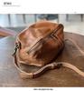 Frühling/Sommer Echtes Leder Retro Kleine Umhängetasche - Leicht, Vielseitig, Weiche Leder Schultertasche für Damen