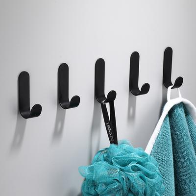 Věšáky na látky na háčky Černý háček na zeď hřebík na klíče zdarma taška na klobouky věšák na klobouky hliníkové háčky pro domácí koupelnu
