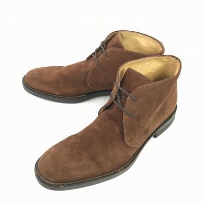 GIANCARLO MORELLI Premium Suede Leather Mackay Construction Chukka Boots [43 / 27.528.0 / Brown](USED)