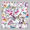 50 Adorable Rainbow Unicorn Stickers for Suitcases, Water Bottles, Laptops & Cars - Waterproof & Cute Cartoon Designs