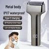 Men's Portable Electric Shaver with Washable Three-Blade Head and Beard Trimmer