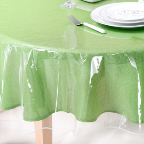 BNYD Clear Plastic Tablecloth Protector Tablecloth Vinyl (60" Round)