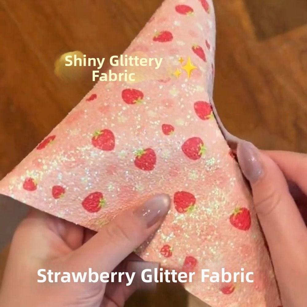 5Pcs Strawberry Silver Glitter Baking Cloth Fuse Beads Heat Resistant Ironing Sheets Handmade Hobby
