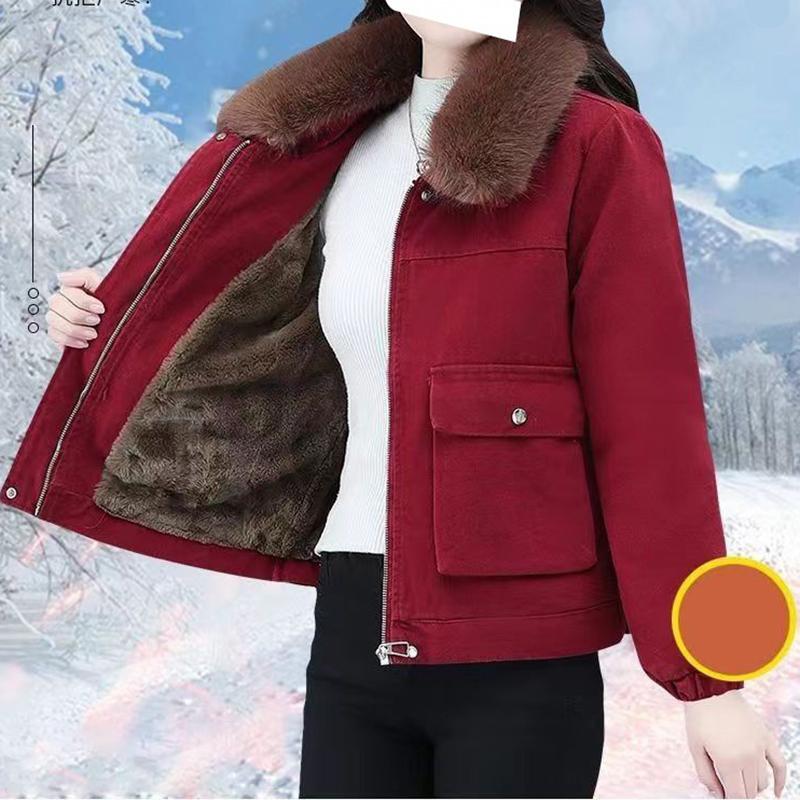 Podzimní Zimní Móda Sametová Zesílená Bunda Ležérní Dámské Vatované Bundy