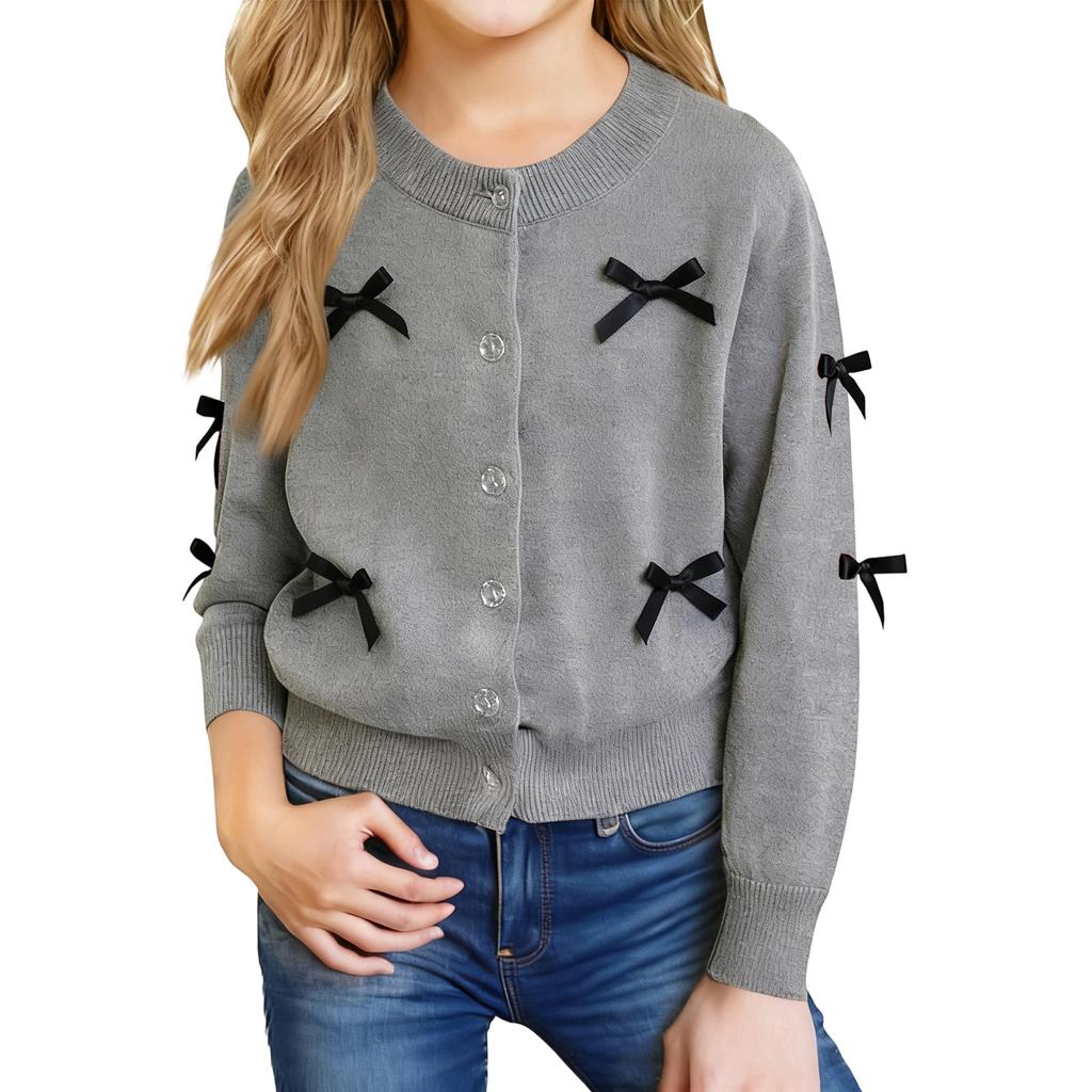 Children's Fashion Casual Cardigan Knitted Long Sleeve  Top