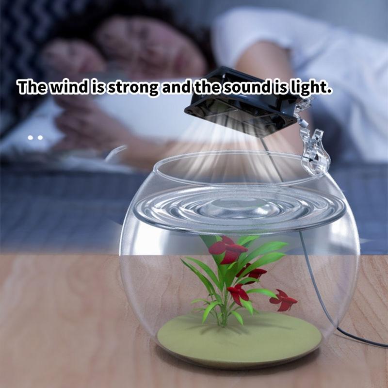 FishTank Clip on Cooling Fan Water Plant Cooling Temperature Control Aquarium Chiller Cooling Fan Adjustable