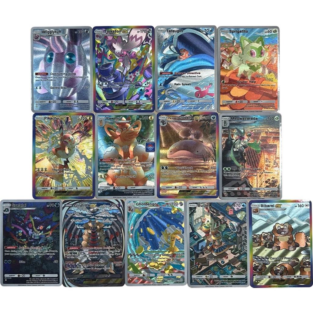 Diy Pokemon Pocket Charizard Blastoise Venusaur Mareep Series English Texture Flash Card Classic Game Anime Collection PTCG Y Kid Friendly