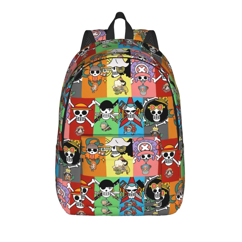 Monkey D. Luffy One Piece Fashion Backpack with Pocket Student Work  Daypack for Men Women College Canvas Bags