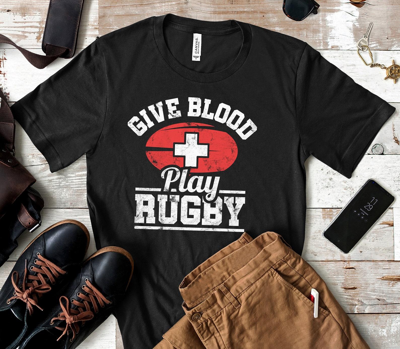 Funny Rugby T-Shirt, Rugby Blood Tank Top, T-shirt, T-shirt,T-shirt, Kids Tee Apparel Gift S