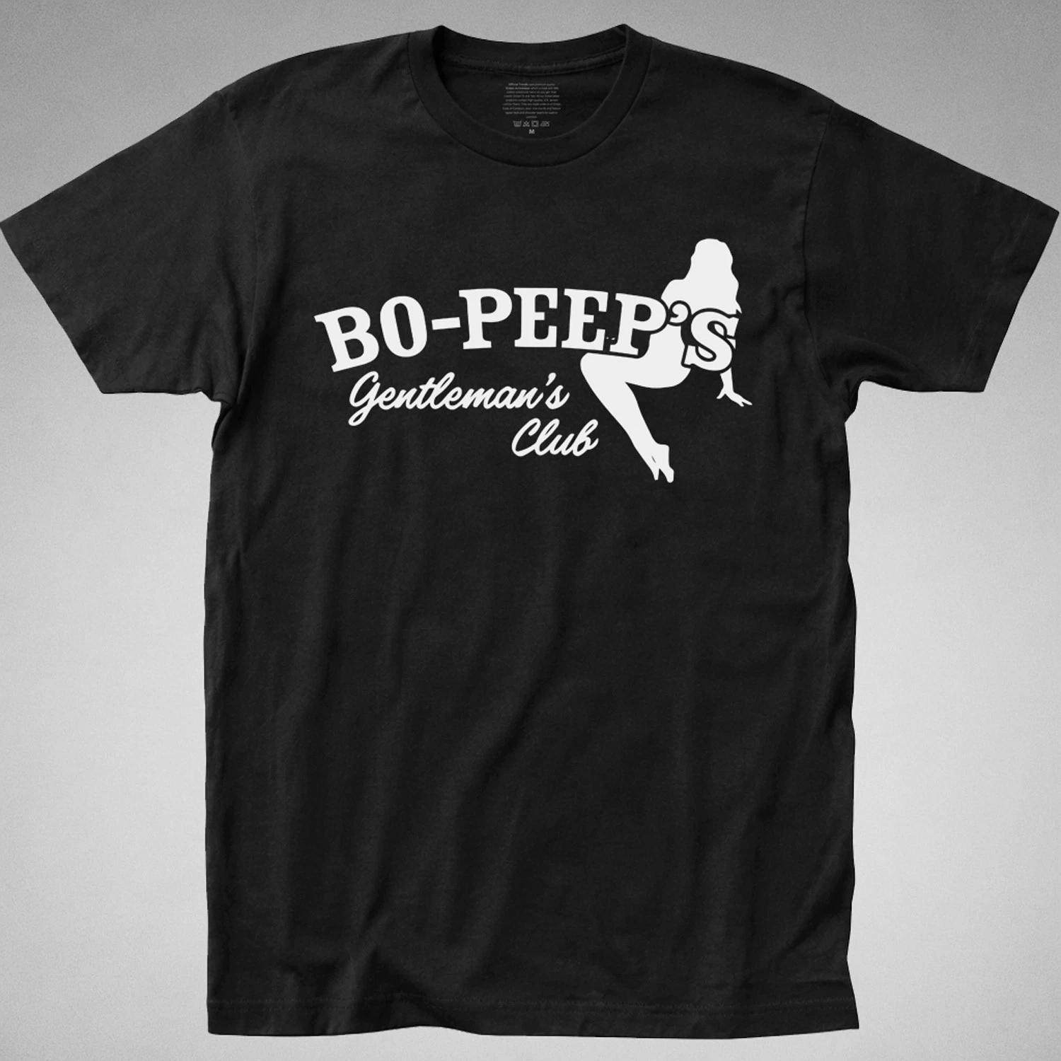 Bo Peep s Gentleman s Club T-SHIRT peeps tee baseball bad news bears jersey logo M