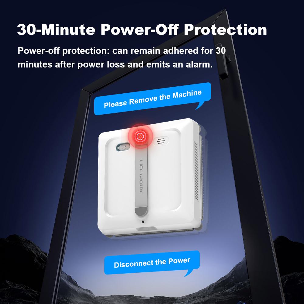 2025 NEW Robot Window cleaner Liectroux S9,Updated Laser, 2 roller brushes,6-way water pump spray,9KPa,app control,voice prompts
