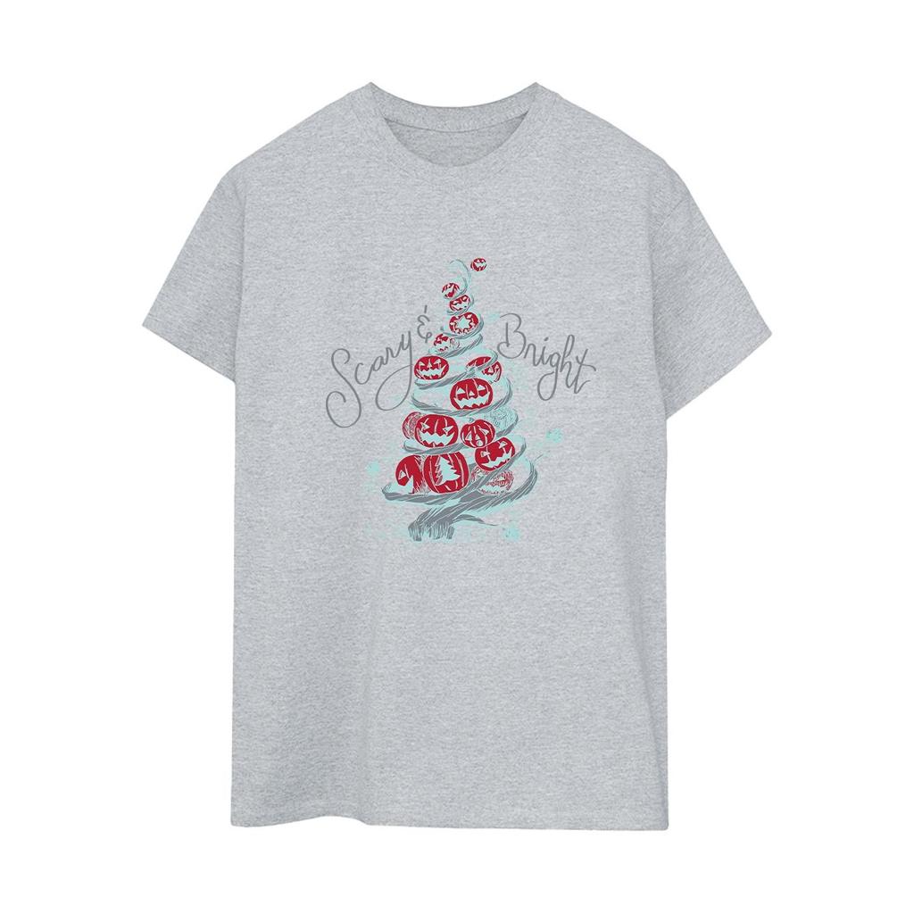 Disney Womens/Ladies The Nightmare Before Christmas Scary & Bright Cotton Boyfriend T-Shirt