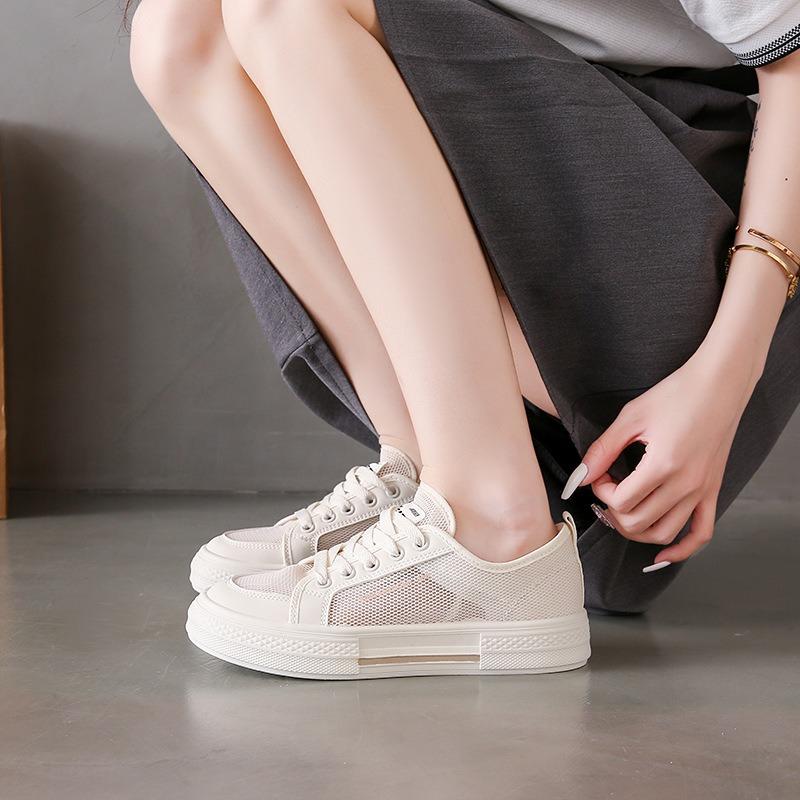 Little White Shoes Children's Summer New Female Student Casual Mesh Versatile Board Shoes Street Auction