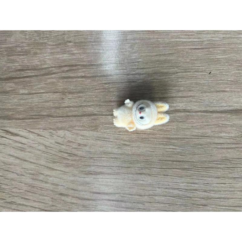 10pcs Mini Cute Labubu Doll Flocking Vinyl Kawaii Doll Pendant Accessories Ornament Desktop Decoration Collect Toy Children Gift
