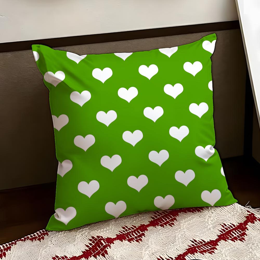 Pumping Energy Heart Allover Cushion Cover Reversible Soft Durable Pillow Cover Home Car MultiScene Use for Daily Comfort