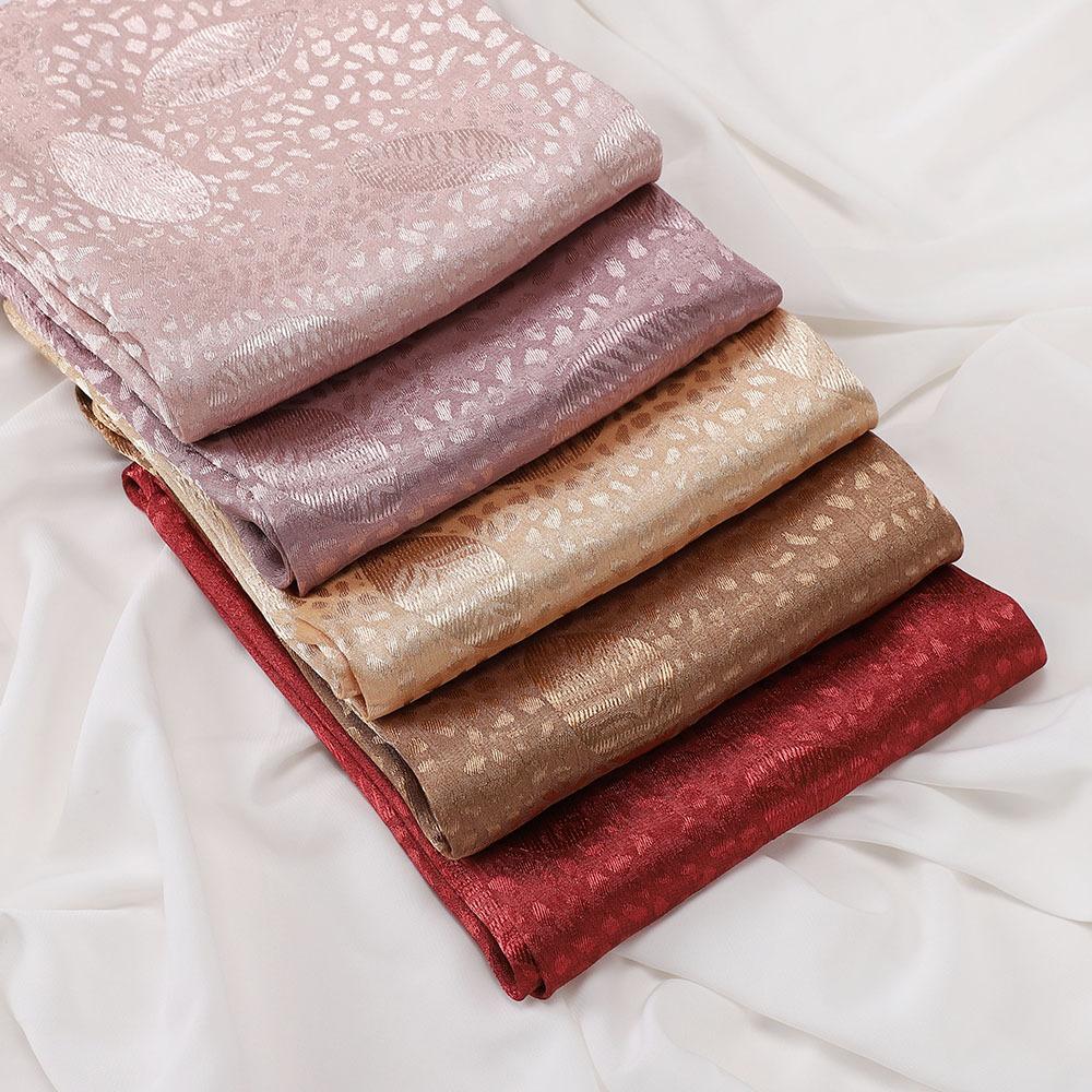 Malaysia's new imitation silky satin jacquard long scarf, women's shawl, headscarf MSL404