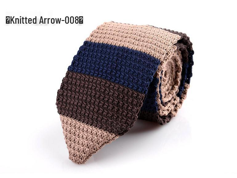 Cross-Border Exclusive Custom Arrow-Shaped Knitted Tie for Men & Women