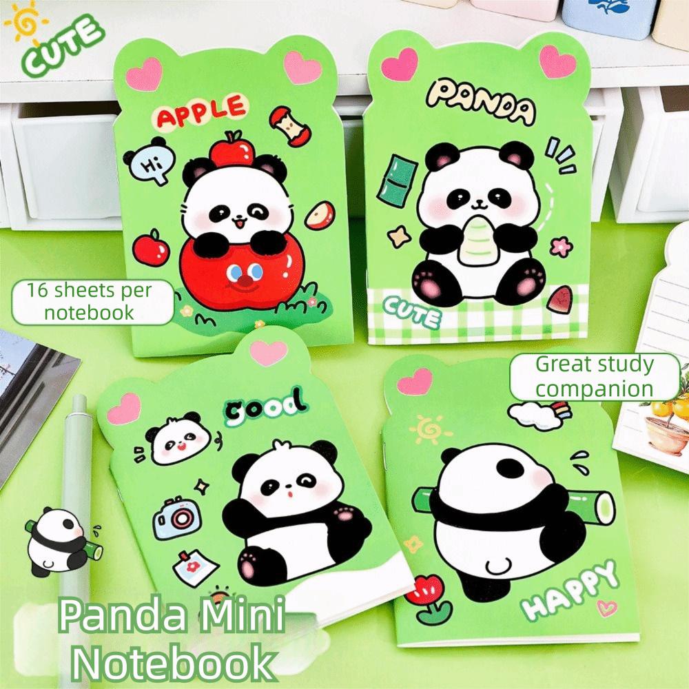 16Sheets Pocket Notebook Panda Notepad Cartoon Diary Book  Student