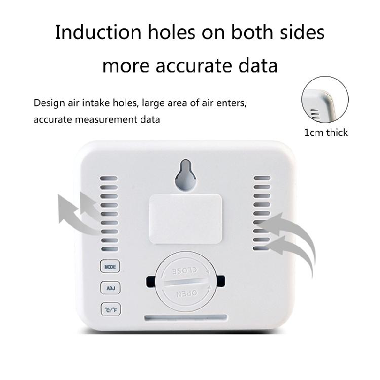 Room Thermometer and Humidity Gauge with Clock Calender ℃/℉ Switchable for Home
