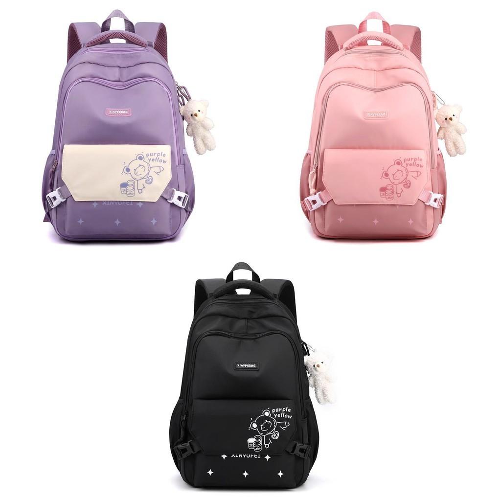Stylish High-value Color Block Korean Style Student Backpack For Middle School