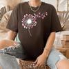 Dandelion Heart Shirt Valentine Tee Wildflower Dandelion TShirt Valentine Flower Shirts Cute Lovers Tshirt Gift for Valentines