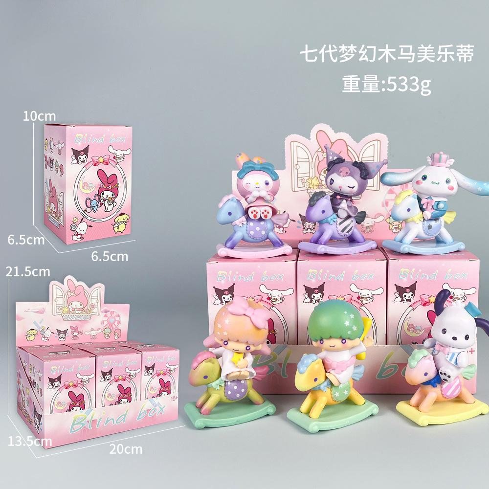Original Sanrio Family Dessert Series Memo Blind Box Hand-Made Decorative Ornaments Birthday Gift Message Collect Toys