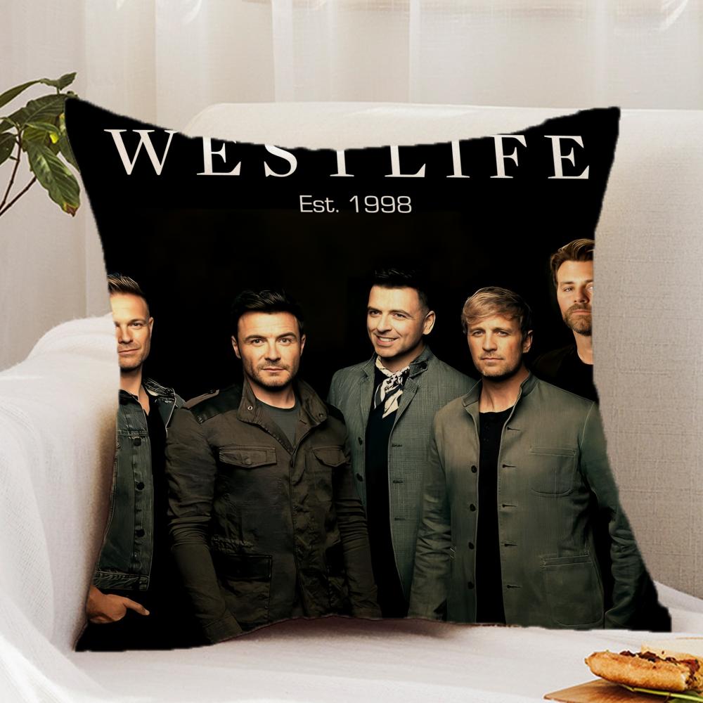 

W-Westlife The Twenty Tour Cushion Cover Premium Comfort Reversible Pillow Cover - Dual - Use Design for Home & Car 12x12Inch