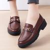 Sneaker mit dicker Sohle Damenschuhe Slipper Leder Flach Frühling Lässig Bequem Mutterschuh