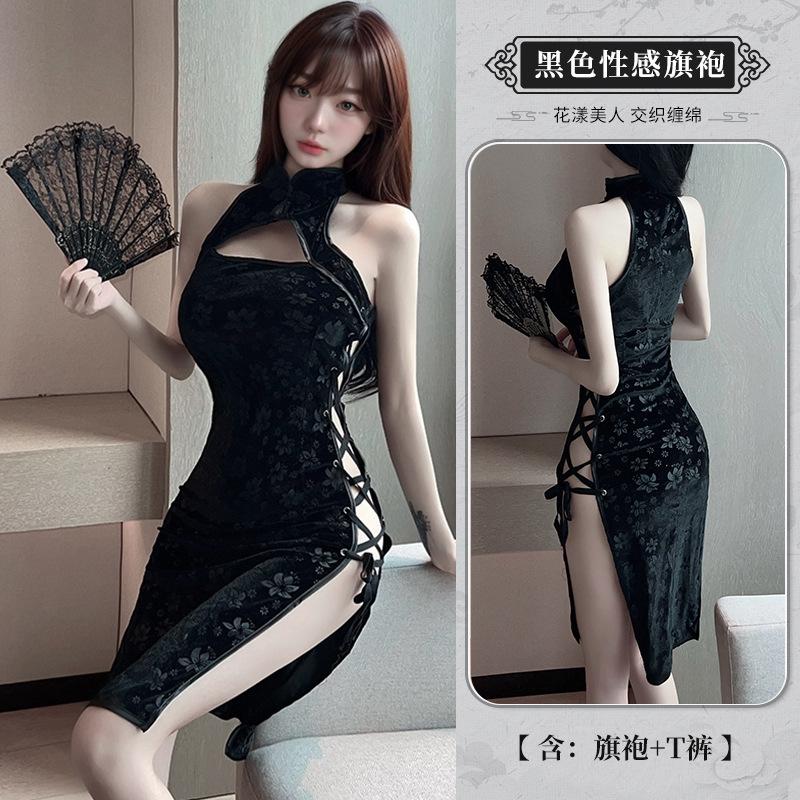 Sexy Lingerie Sexy Hollow Chest Side High Split Strap Seduction Passion