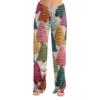 Women's Christmas Print Casual Pants with Pockets and Cuffed for Holiday