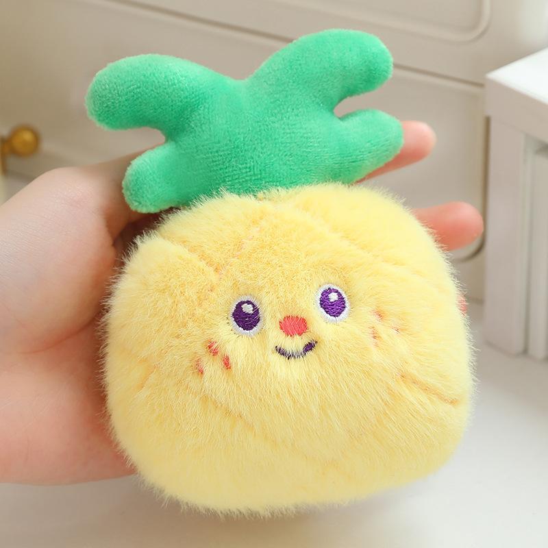 Cute Fruit Keychain Girls Bag Pendant School Bag Back Plush Toy Doll Wedding Throwing Doll
