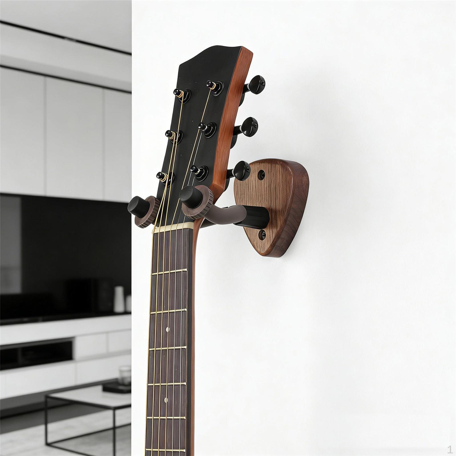 

Guitar Wall Hanger Skateboard Easy to Install Built in Pick Slot Bracket Hook for