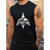 Solid Color Men's Polyester Sleeveless Tank Top, Moisture-Wicking Wrinkle-Resistant