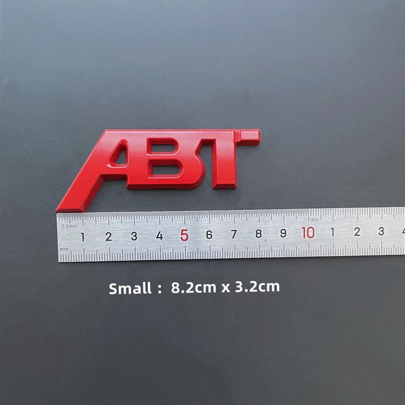 For Audi RS3 3D Metal ABT Logo Letters Car Emblem Badge For Audi A5 A7 A1 SQ5 TT RS6 RS3 Q7 Q5 Q8 A3 VW Golf 7 ABT Sticker Accessories